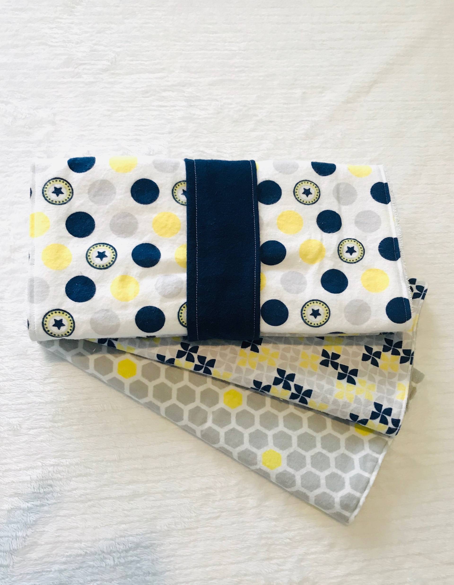 Baby Spucktuch Set Für Jungen | Windrad Navy Flanell Frotte Spucktücher Graue von Etsy - AverysChicShop