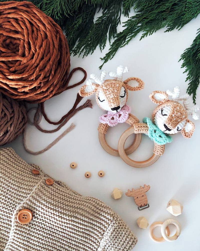 Gehäkelte Lama-Alpaka Hirsch Beißring, Baby Zahnring, Beißring von Etsy - Aysuhandcraft