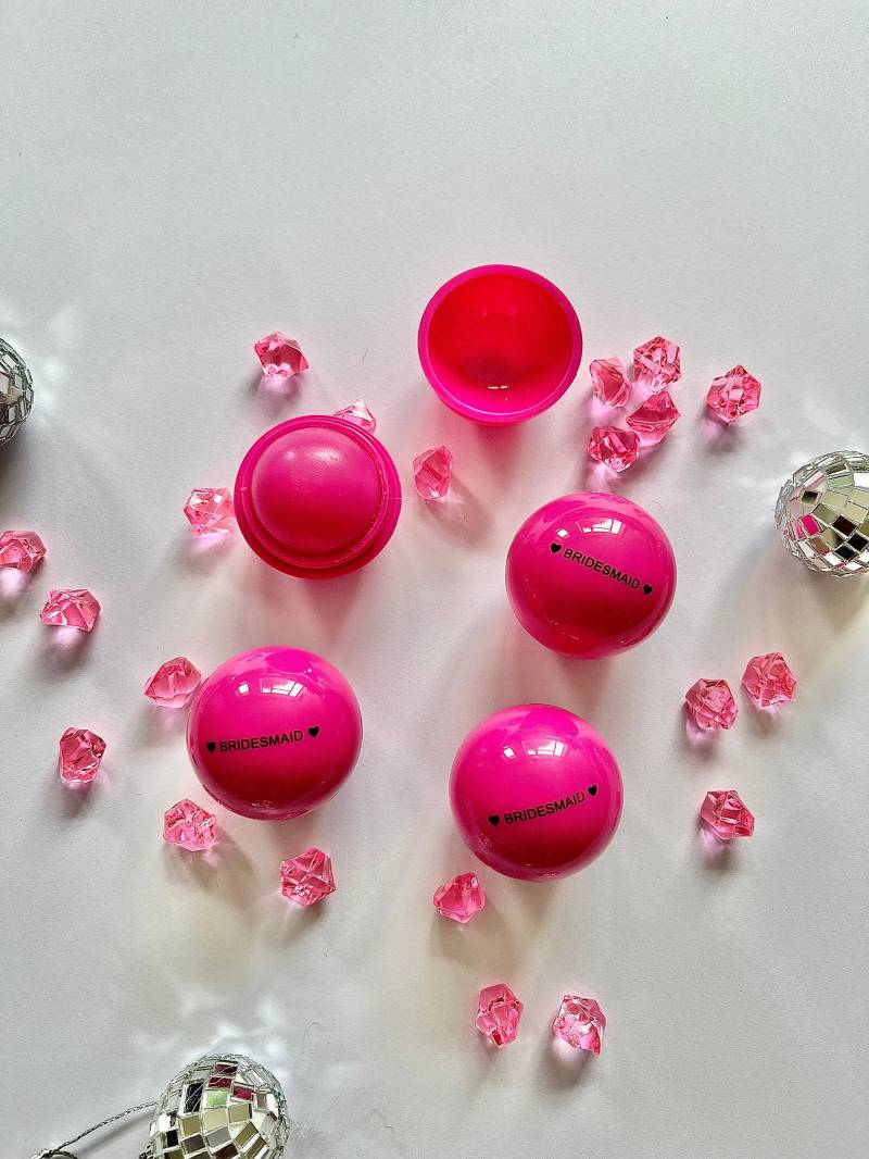 Pink Brautjungfer Lippenbalsam/Hen Party Geschenktütenfüller Trauzeugin Vorschlag Box Gunst Hangover Kit Bachelorette Brautdusche von Etsy - AzaleaRoseUK