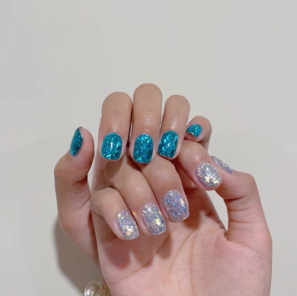 Funkelnde | Nageldruck Nägel Falsche Fake Nails Nagel Aufkleben Kurz Rund Funkelnde | Nageldruck Nägel Falsche Fake Nails Nagel Aufkleben Kurz Rund von Etsy - B12Nail