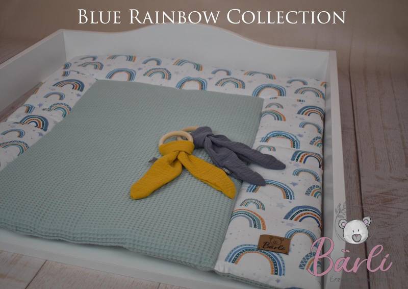 Wickelauflage Wickelunterlage Blue Rainbow von Etsy - BAERLISTORE