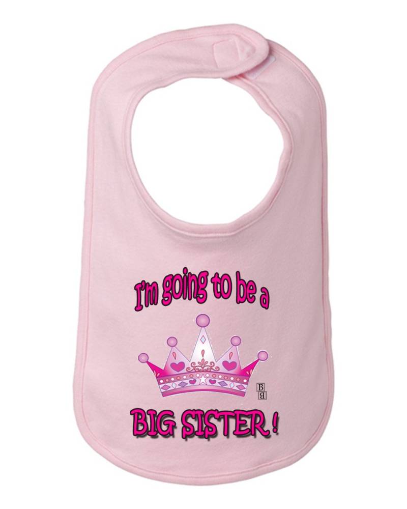 Ich Werde Sein, Eine Große Schwester-Baby-Lätzchen, Schwester Lätzchen, Ankündigung, Neue Baby Schwester-Halstuch von Etsy - BBIApparel