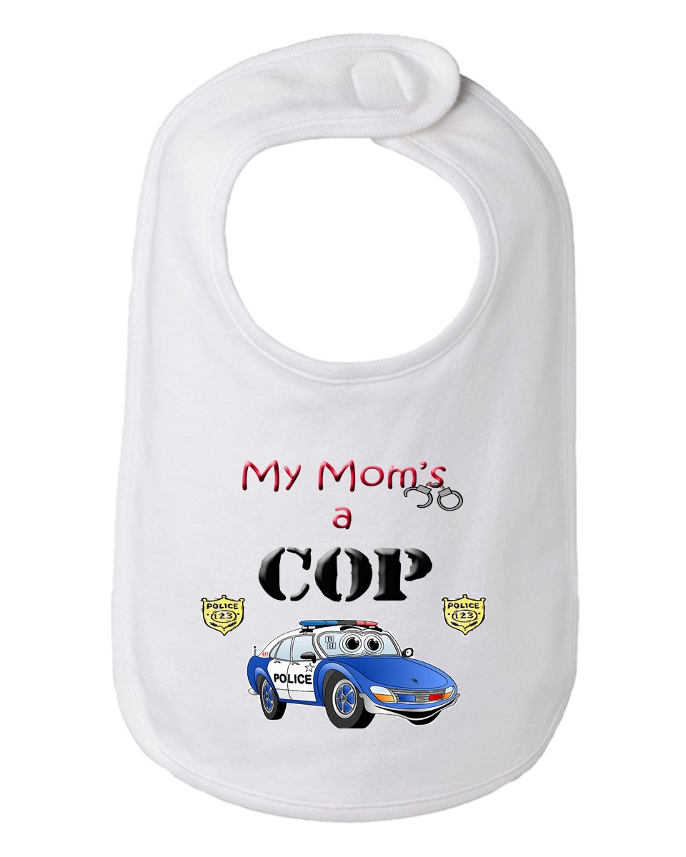 Meine Mutter Ist Ein Cop Polizei Baby Und Lätzchen, Mama Bib, Polizei-Mama-Baby-Lätzchen, Bib von Etsy - BBIApparel