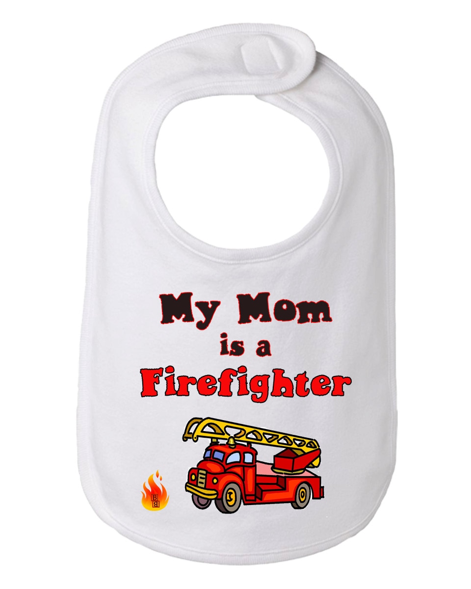 Meine Mutter Ist Ein Feuerwehrmann Baby Und Kleinkind Lätzchen, Mama Bib von Etsy - BBIApparel
