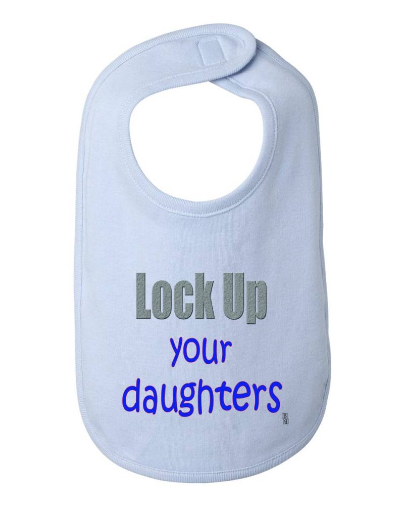 Sperren Sie Ihre Töchter Lustige Junge Baby Und Kleinkind Bib, Hübscher Lätzchen, Süße Junge Schloss von Etsy - BBIApparel