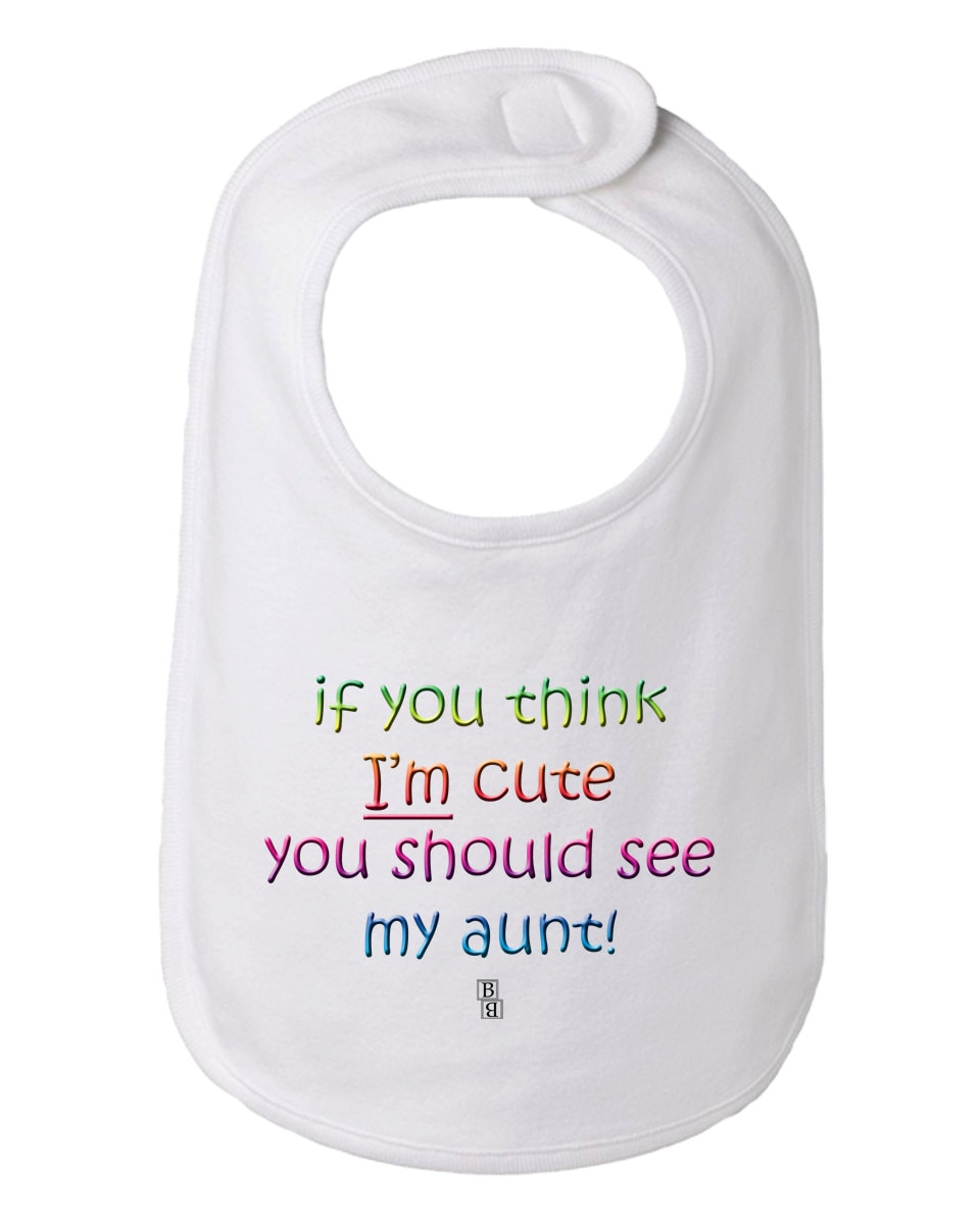 Wenn Sie Denken, Dass Ich Bin Süß Sollten Sehen, Meine Tante Baby Und Kleinkind Lätzchen, Nichte Geschenk, Neffe Süße Geschenk Von von Etsy - BBIApparel