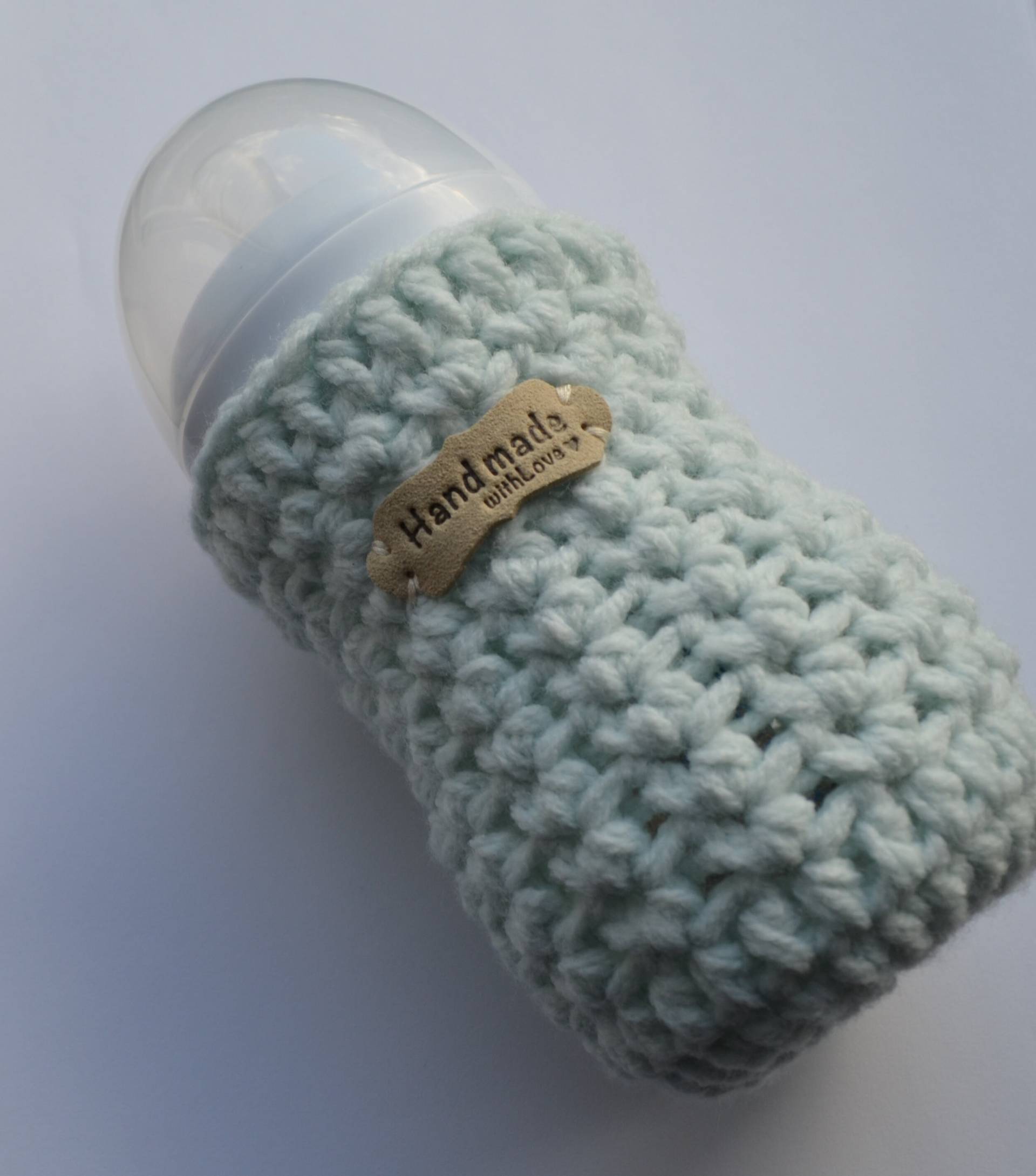 Gehäkelte Baby Fläschenhülle Aus Pastell Mint Acryl, Passend Für Tommee Tippee 260Ml Gehäkelte Baby Fläschenhülle Aus Pastell Mint Acryl, Passend Für Tommee Tippee 260Ml von Etsy - BBKits