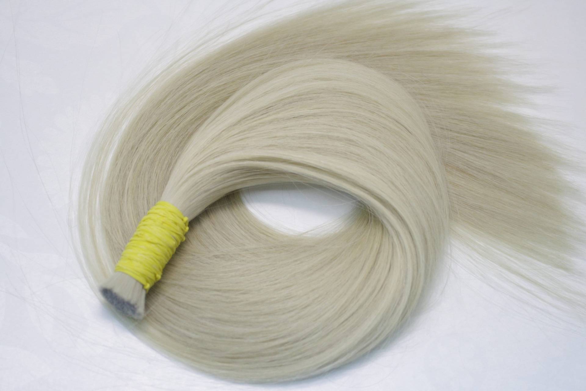 Dicke Enden. Natürliches Haar. Weiß Platinblond. Super Doppel Ertrinken. 60cm/24", 100G von Etsy - BEAUTYandANTIQUES