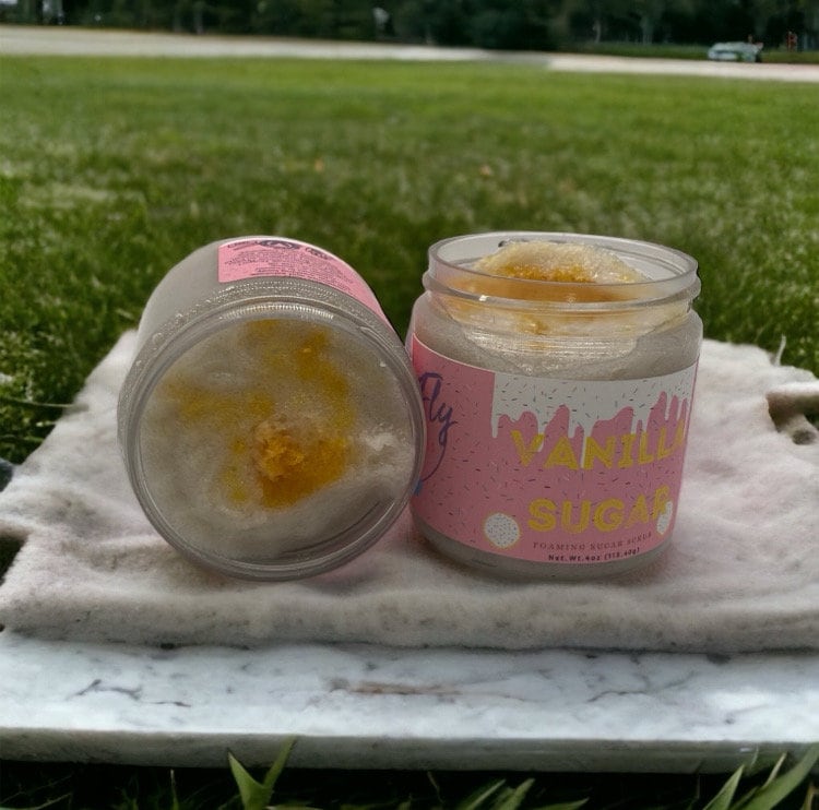 Schaumzuckerpeeling| Zuckerpeeling|Vanille|Vanillezucker von Etsy - BFlyEssentials