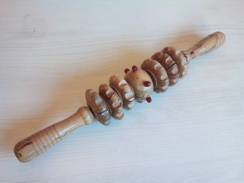 Holzrollen-Massagegerät, Muskelregeneration, Durchblutung, Tiefengewebe-Massagegerät, Selbstmassage, Geschenk, Natürliche Muskelpflege von Etsy - BGvintageART