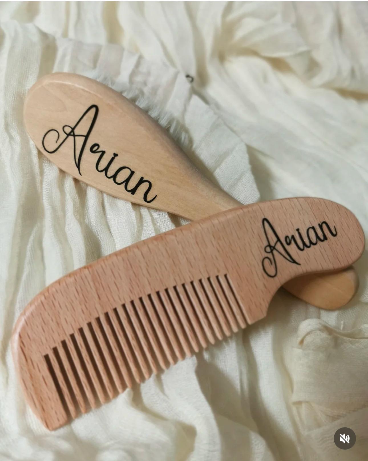 Personalisiertes Babyhaarbürsten-Set - Sanft Für Babyhaut, Ideal Als Geschenk Zur Geburt Oder Taufe von Etsy - BKPRESENTSSHOP