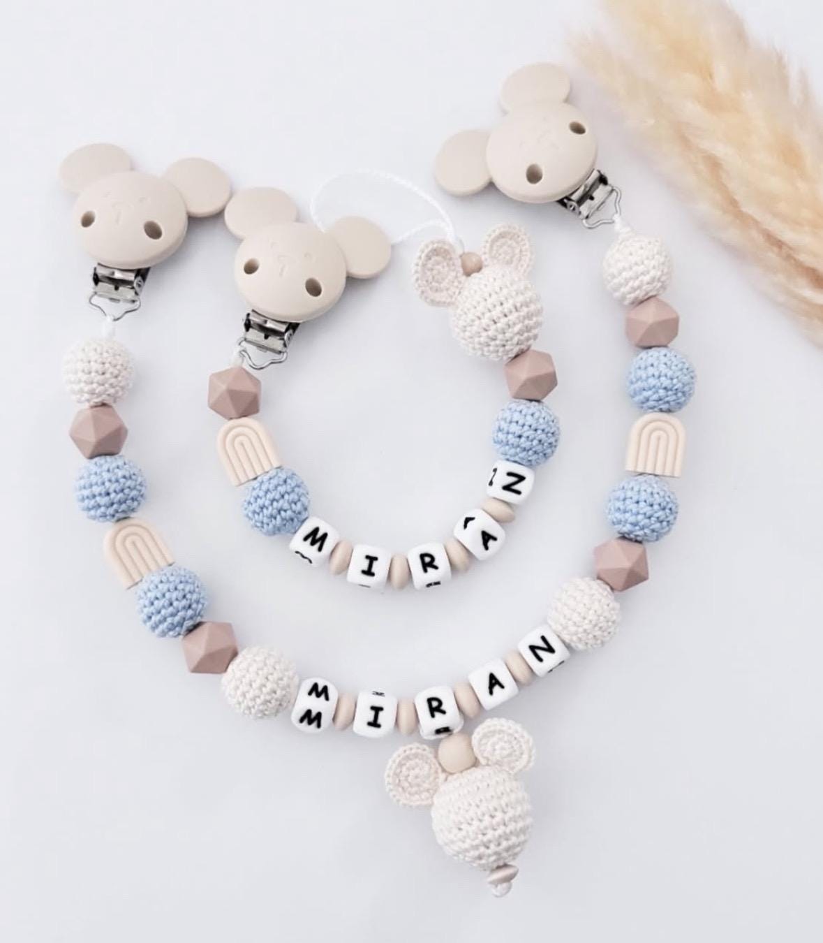 3 Er Set Mickey in Beige Mit Wolke von Etsy - BabyAccessoiresDE
