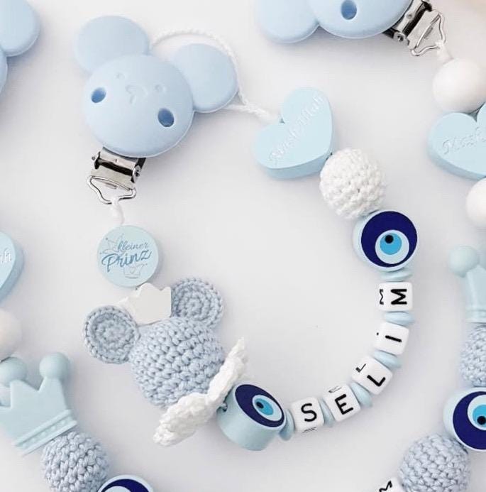 Mickey in Blau von Etsy - BabyAccessoiresDE