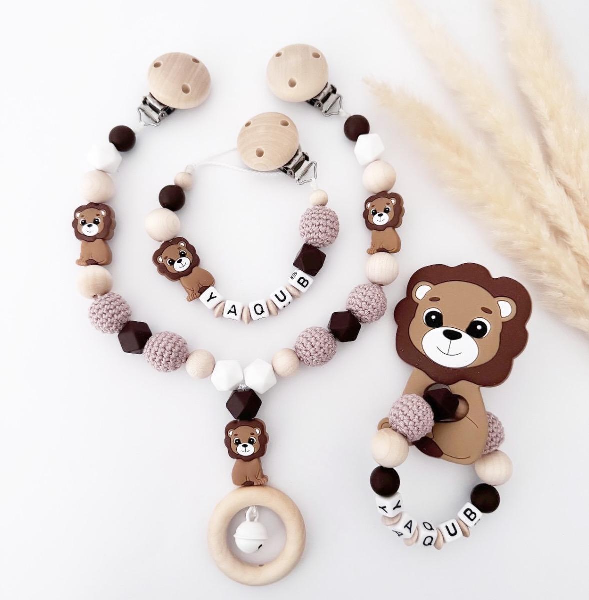 Schnullerkette Löwe Schnullerkette Löwe von Etsy - BabyAccessoiresDE