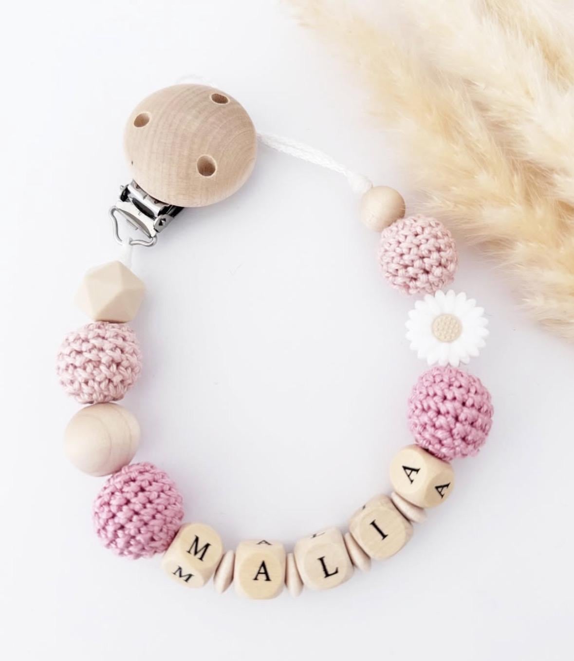 Schnullerkette Sonnenblume von Etsy - BabyAccessoiresDE