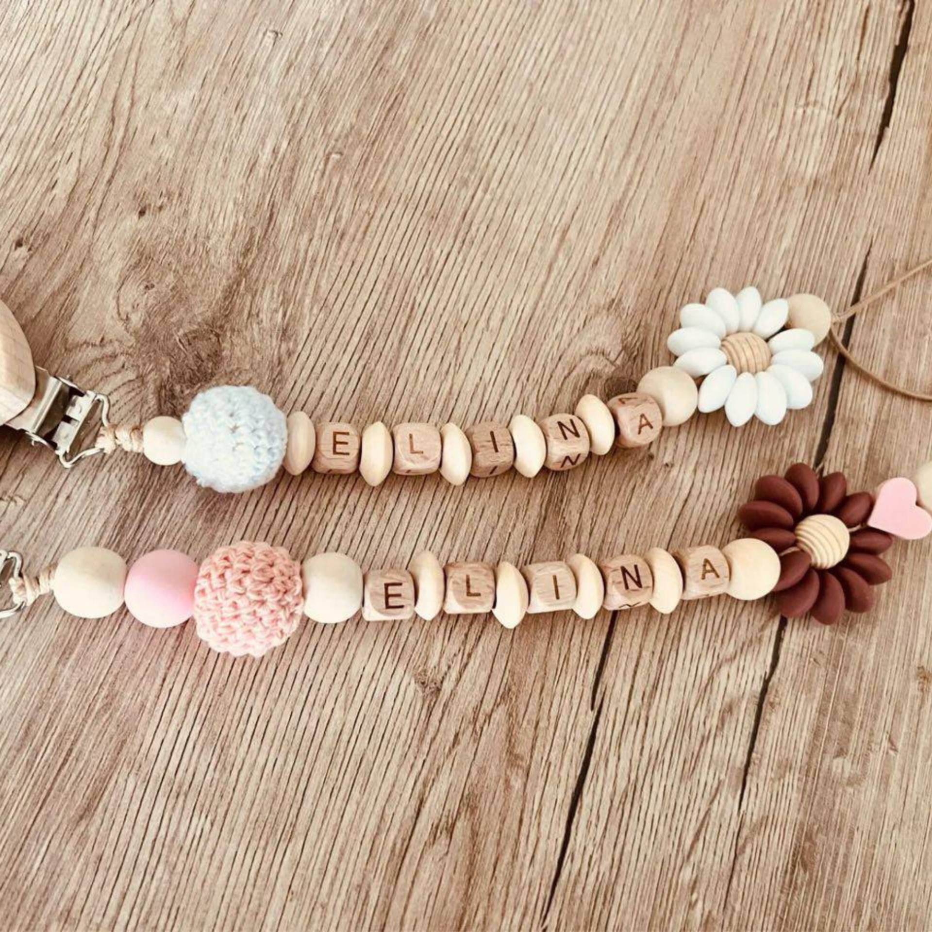 Personalisierte Schnullerkette, Schnullerhalter, Personalisierte Neugeborene Schnullerhalter von Etsy - BabyAestheticShop