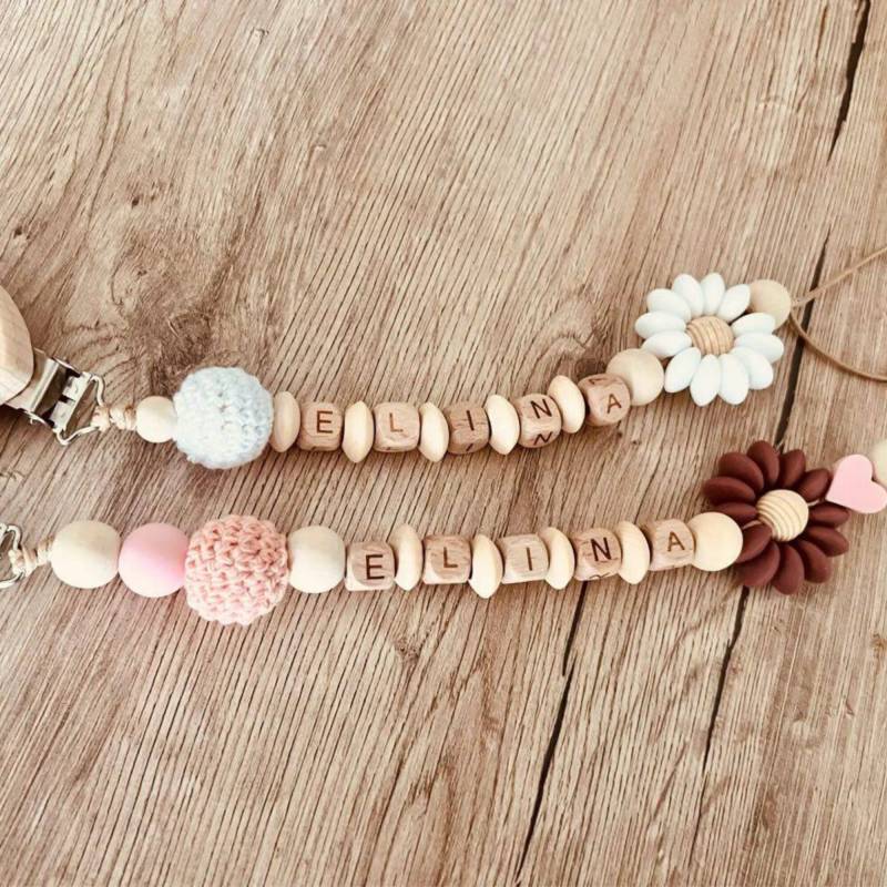 Personalisierte Schnullerkette, Schnullerhalter, Personalisierte Neugeborene Schnullerhalter von Etsy - BabyAestheticShop