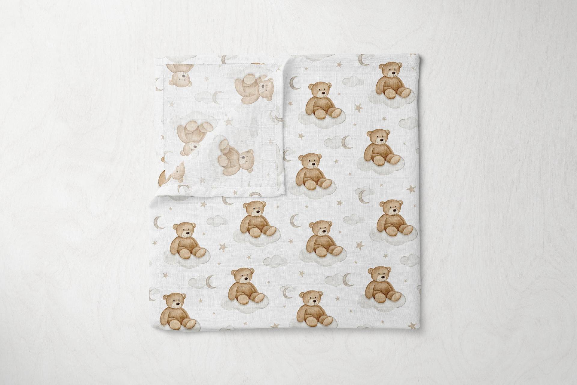 Teddybär Luxus Super Weich 60x60 cm Bambus Unisex Baby Jungen Mädchen Musselin Quadrat Spucktuch Duschgeschenk von Etsy - BabyBellsUK