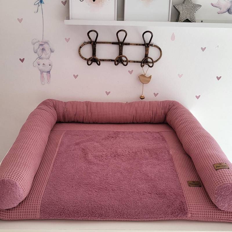 Wickelauflage Mit Abnehmbarem Bezug Waffelpiqué Altrosa von Etsy - Babyanmata
