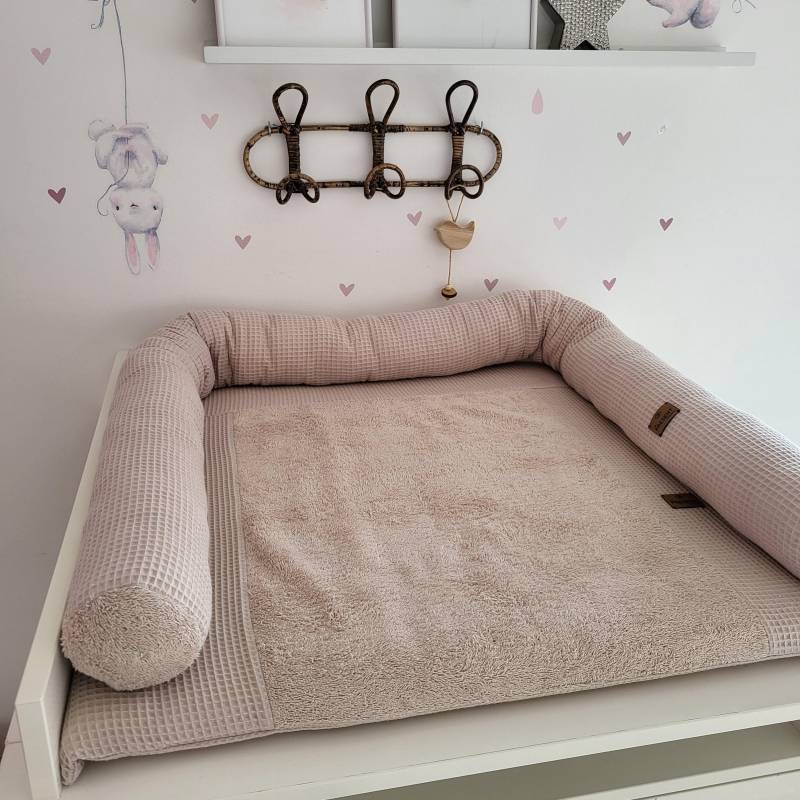 Wickelauflage Mit Abnehmbarem Bezug Waffelpiqué Hellbeige von Etsy - Babyanmata
