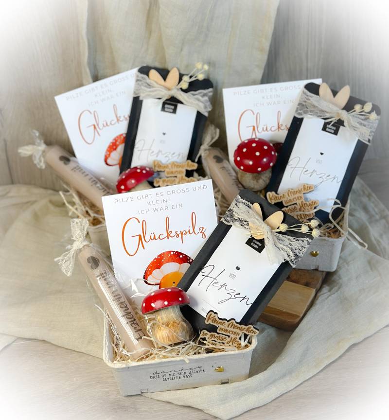 Erzieherin Abschiedsgeschenk - Erzieher Geschenk Zum Abschied Set Mit Karte, Kaffee/Kakao, Kerze & Glückspilz Dankeschön Kita von Etsy - HerzmitStil