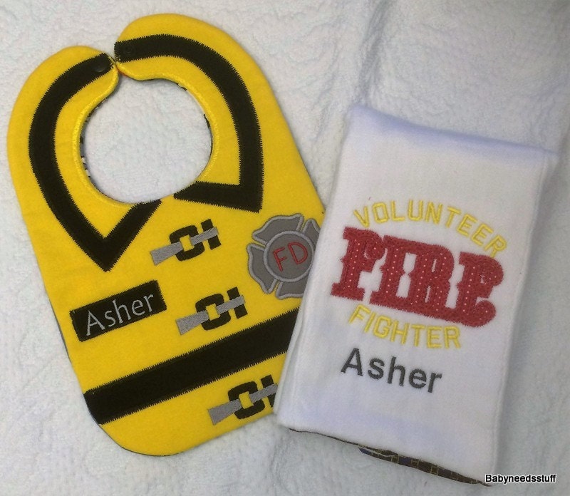 Swat, Polizei, Feuerwehr Lätzchen Und Burp Sets von Etsy - Babyneedsbibs