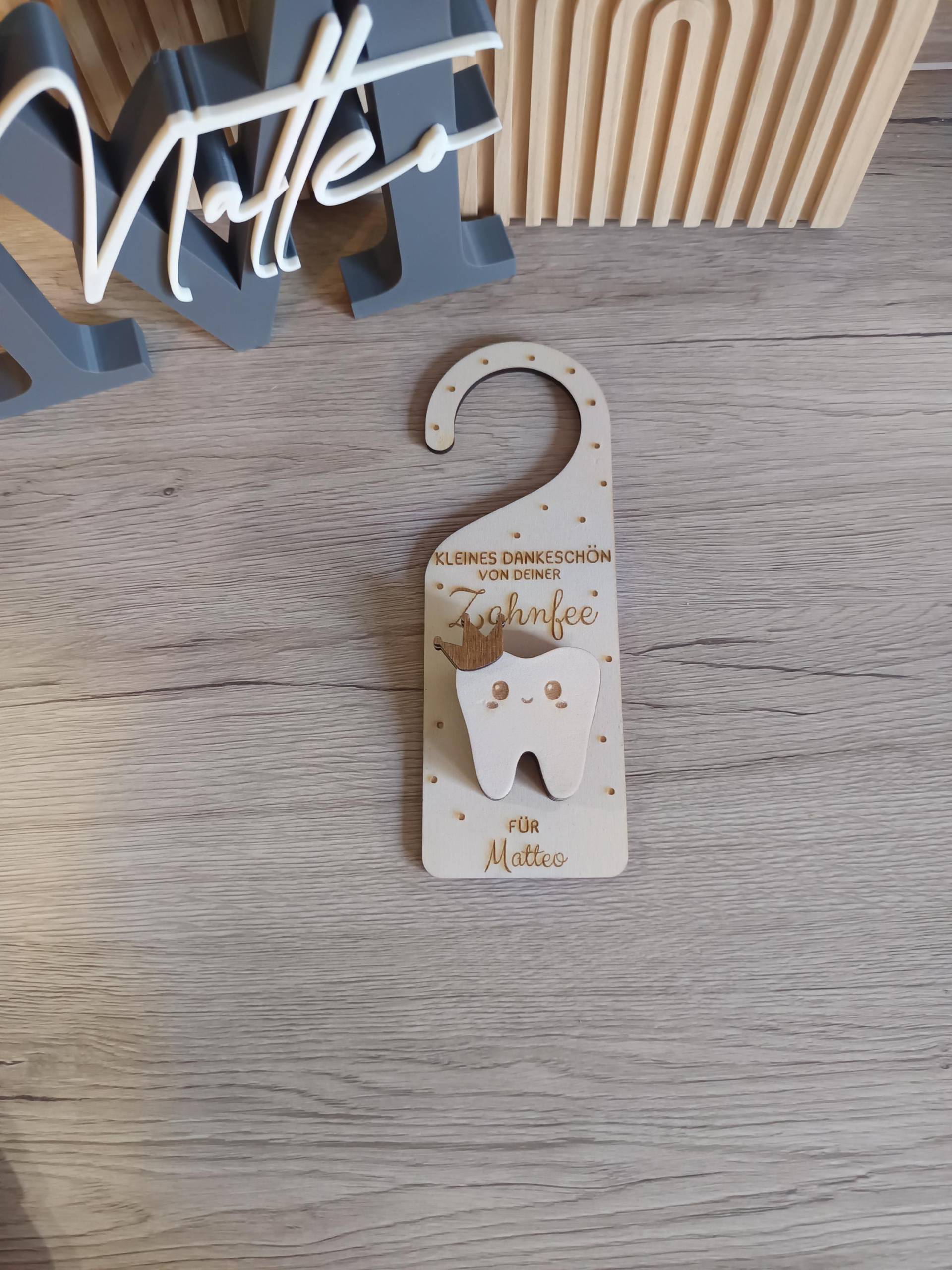 Zahnfee Türanhänger Personalisiert Aus Holz - Milchzahn Geschenk Kind Türschild Mit Namen von Etsy - BabysGeschenke