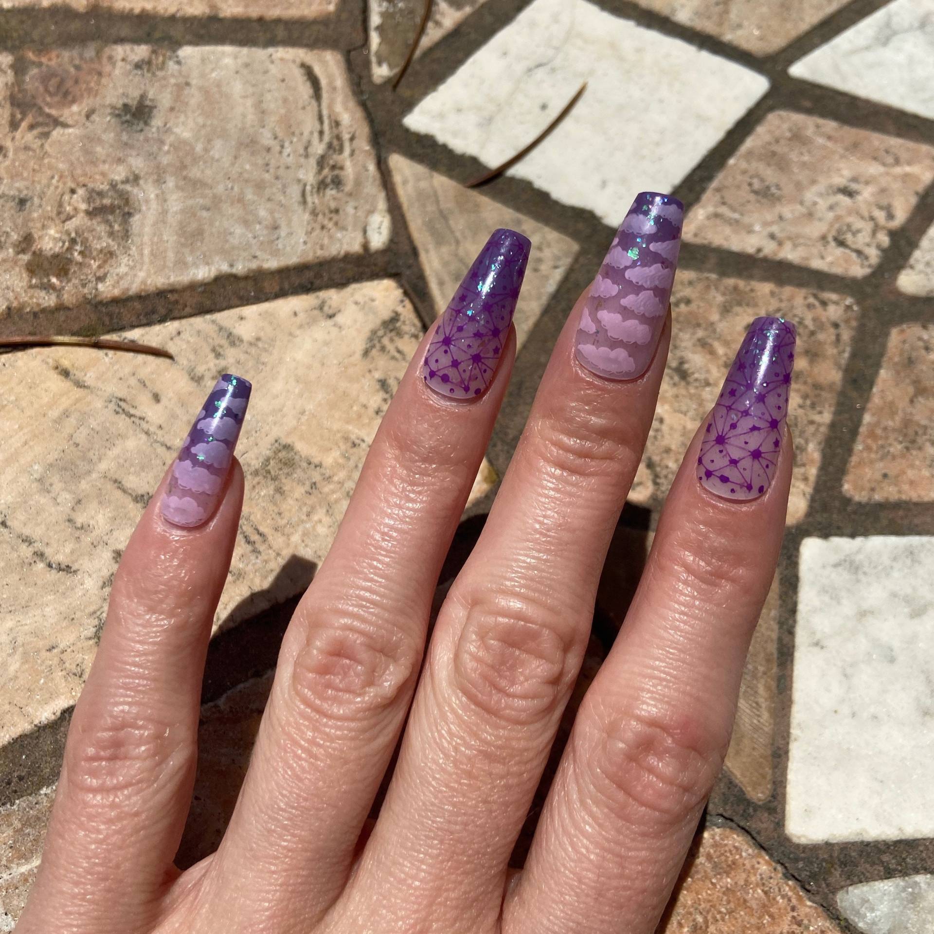 Wolken & Sterne Nägel ~ Celestial Universum Mittellang Sarg Lila Rosa Funkeln Schimmern Glitzer Flockies Wolken & Sterne Nägel ~ Celestial Universum Mittellang Sarg Lila Rosa Funkeln Schimmern Glitzer Flockies von Etsy - BadBitchNailsByLinz