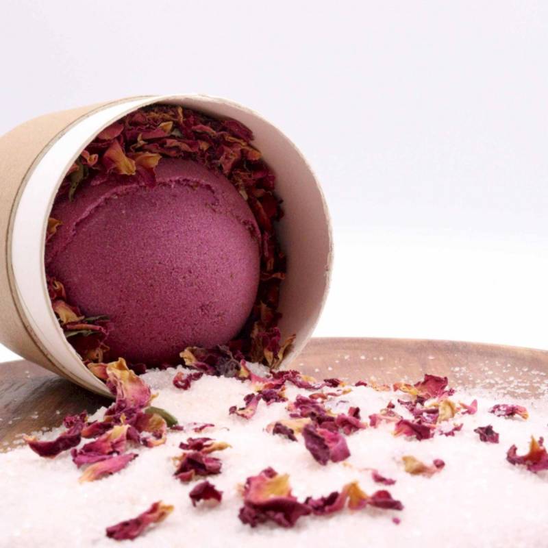 Aromatherapie-Set Badekugel, Himalaya-Badesalz Und Blüten, Hochwertig, Natürlichen Zutaten, Geschenkidee, Muttertag, Valentinstag von Etsy - BadebombenBoutique
