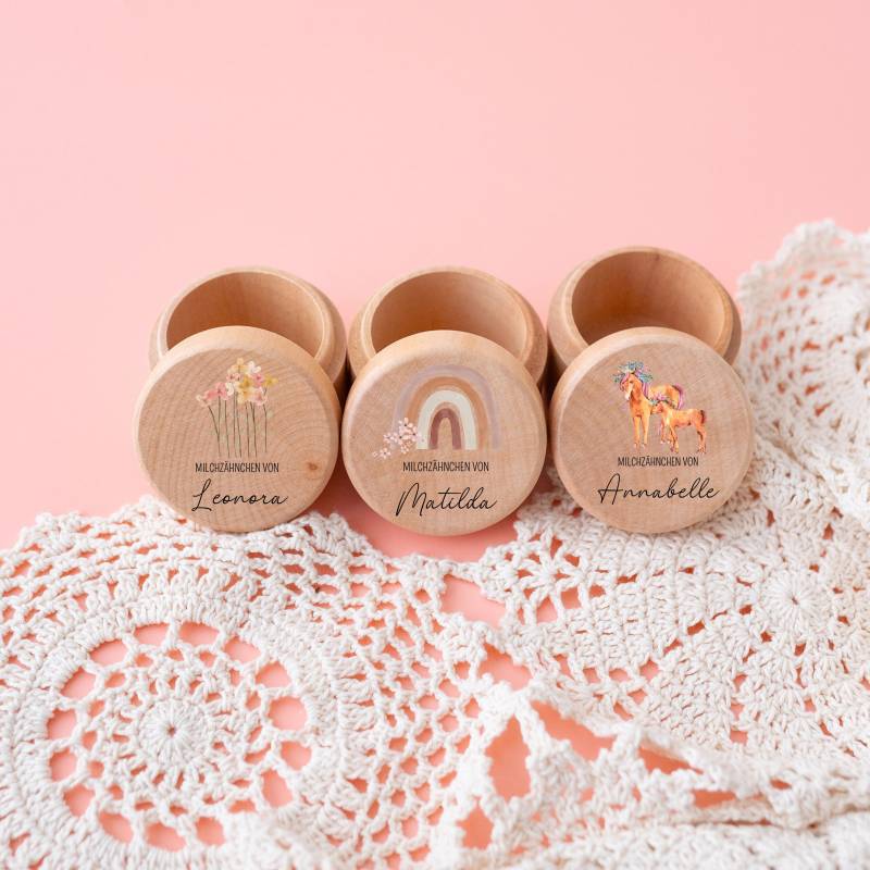 Zahndose, Milchzahndose, Milchzahndose Mädchen, Taufgeschenk Schulanfang Zahndose Regenbogen, Geburt Zahnfee von Etsy - BaerenfreundeDE
