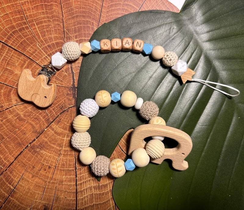 Schnullerkette Set von Etsy - BambiCloud