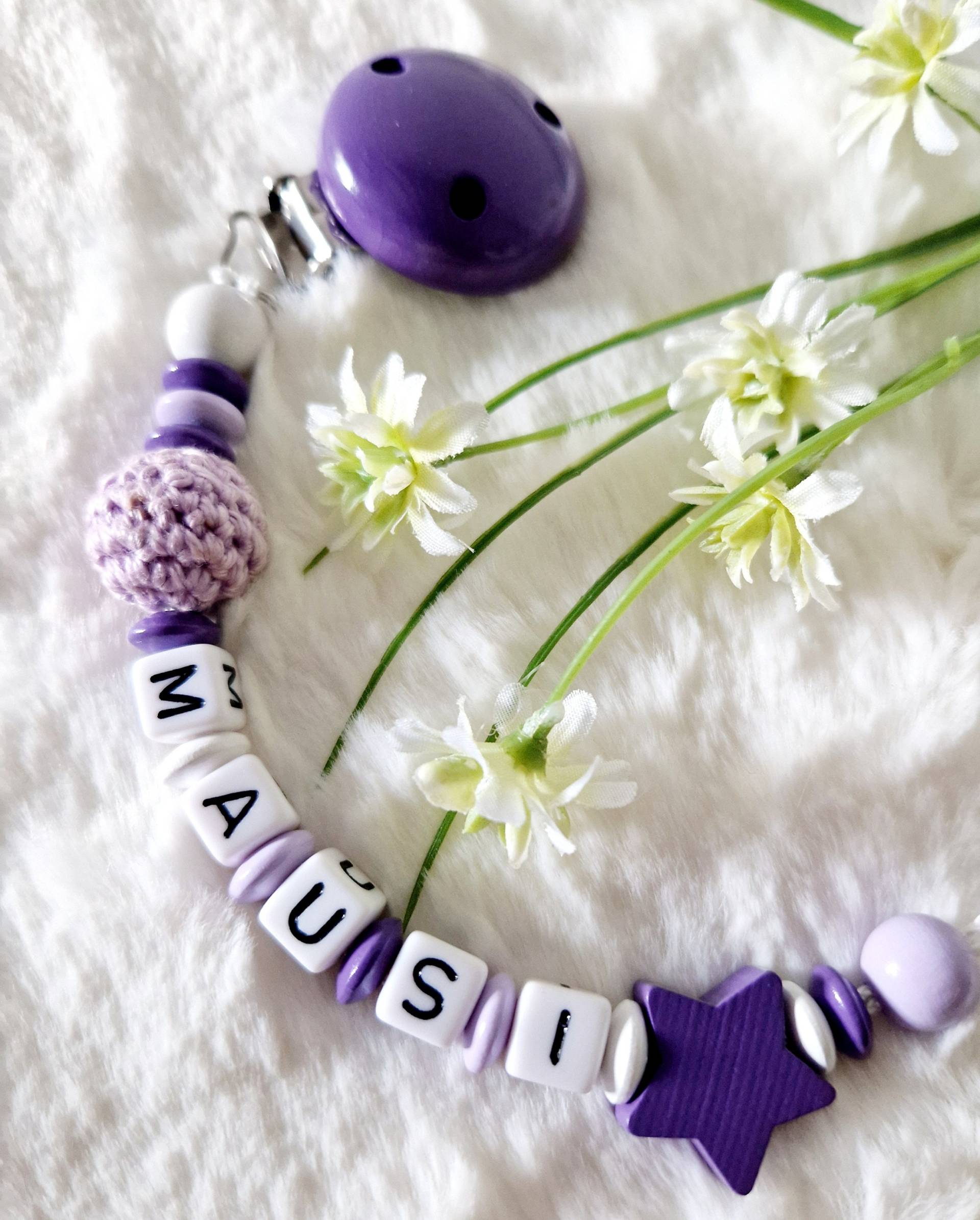 Schnullerkette Mädchen Lila |Baby Geschenk| Personalisiertegeschenke |Geburt Schnullerkette Mädchen Lila |Baby Geschenk| Personalisiertegeschenke |Geburt von Etsy - Bambinidream