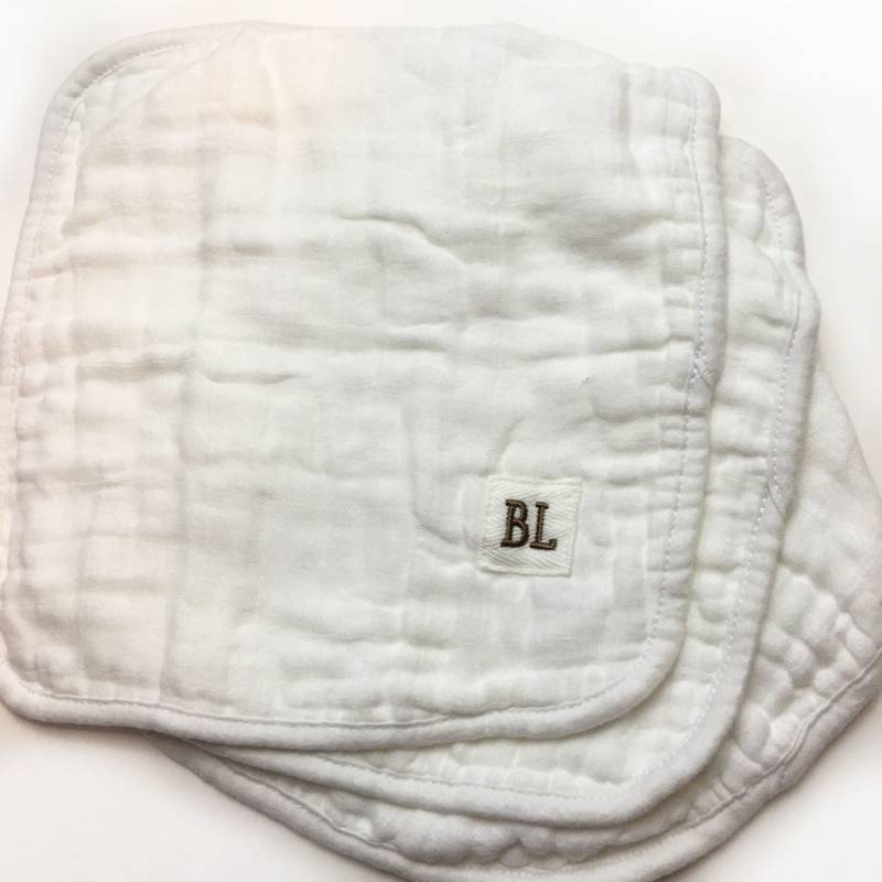 3Er Pack Musselin Waschlappen, Aus Bio-Baumwolle - Solid White 4 Lagen Weicher von Etsy - BambinoLand