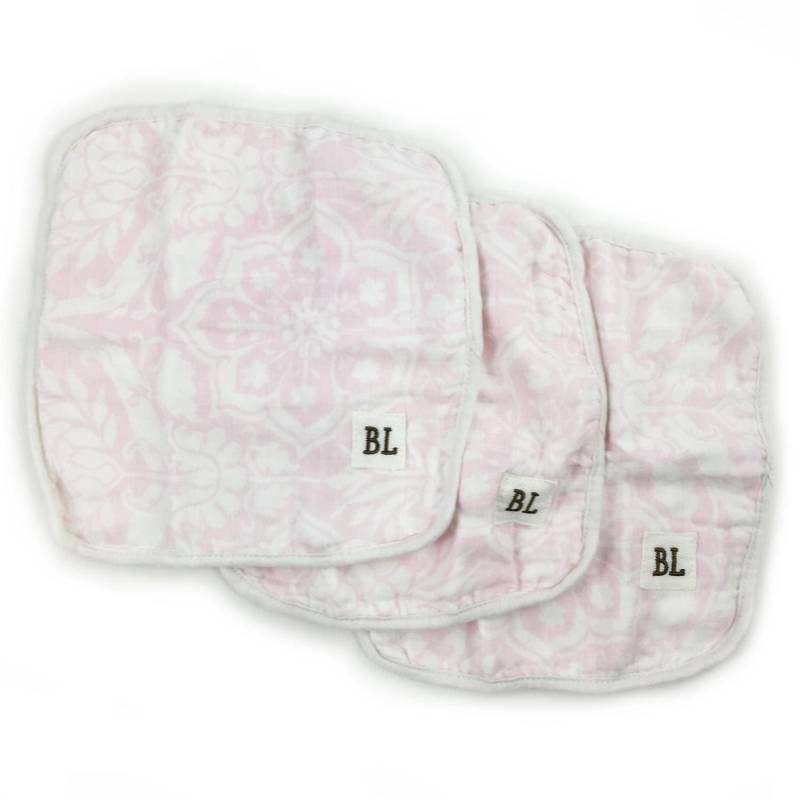 3Er-Pack Musselin Waschlappen, Hergestellt Aus Bio-Baumwolle - Pink Floral 4 Schichten Weichem von Etsy - BambinoLand