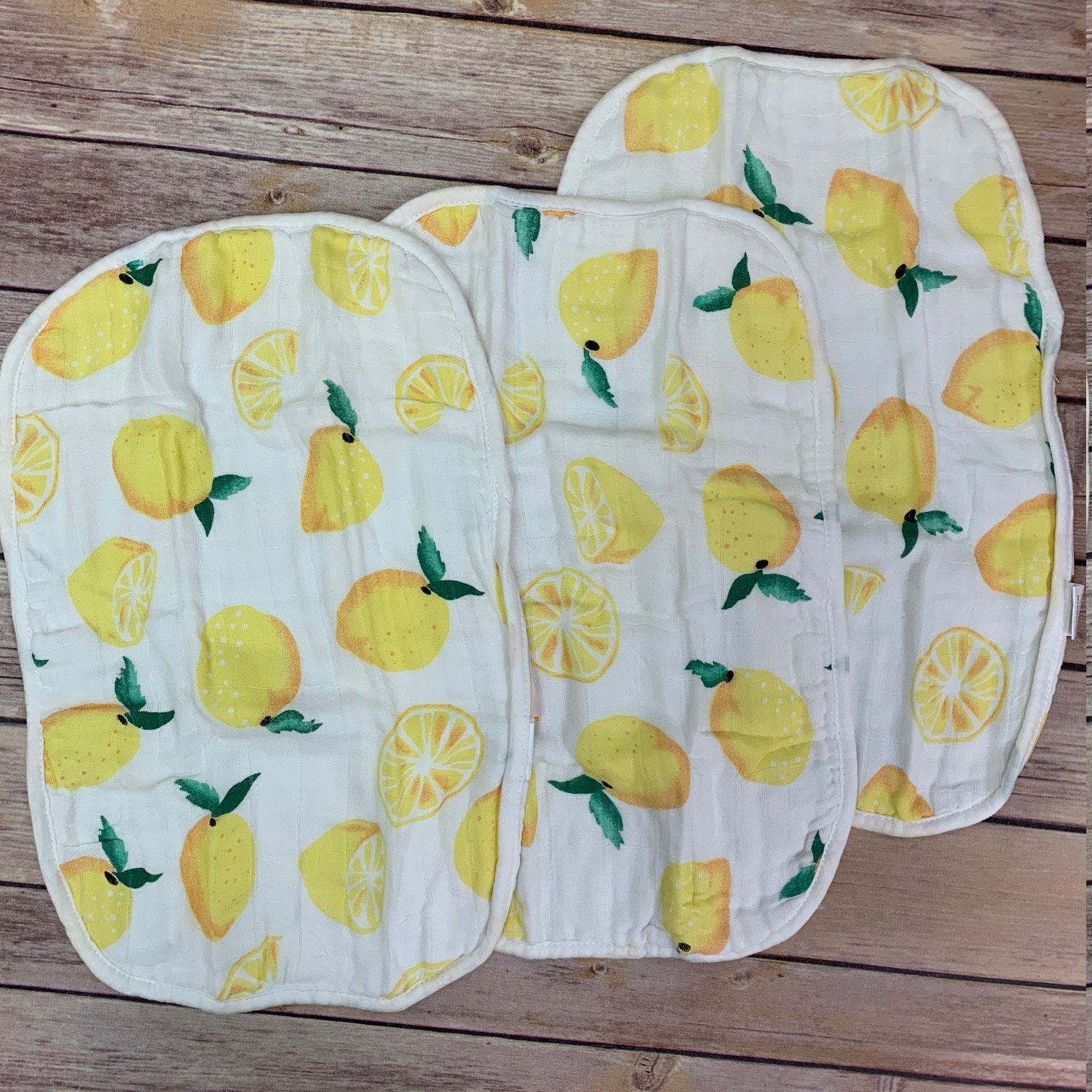 Zitronen 3 Pack Musselin Spucktücher, 4 Schichten Aus Weichem Musselin, Sehr Weich Und Saugfähig, Schön Groß von Etsy - BambinoLand