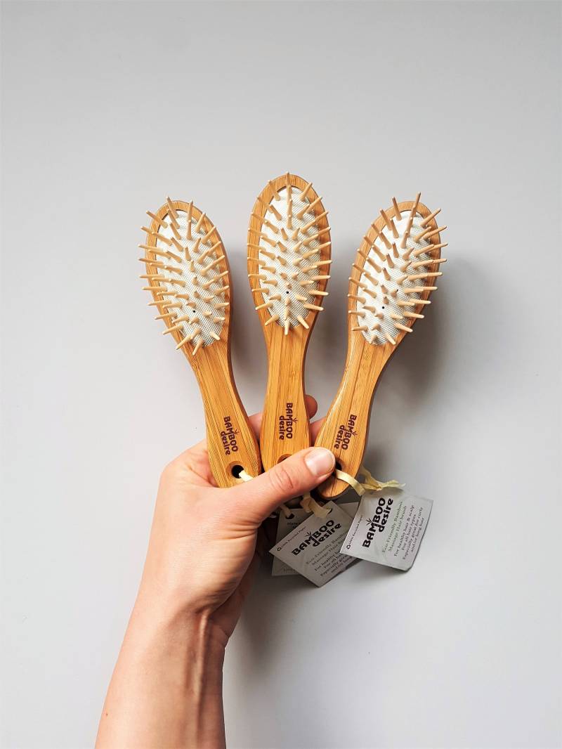 Haarbürsten Set - Bambus Haarbürste Mini Taschen Holz Haarkamm von Etsy - BambooDesire