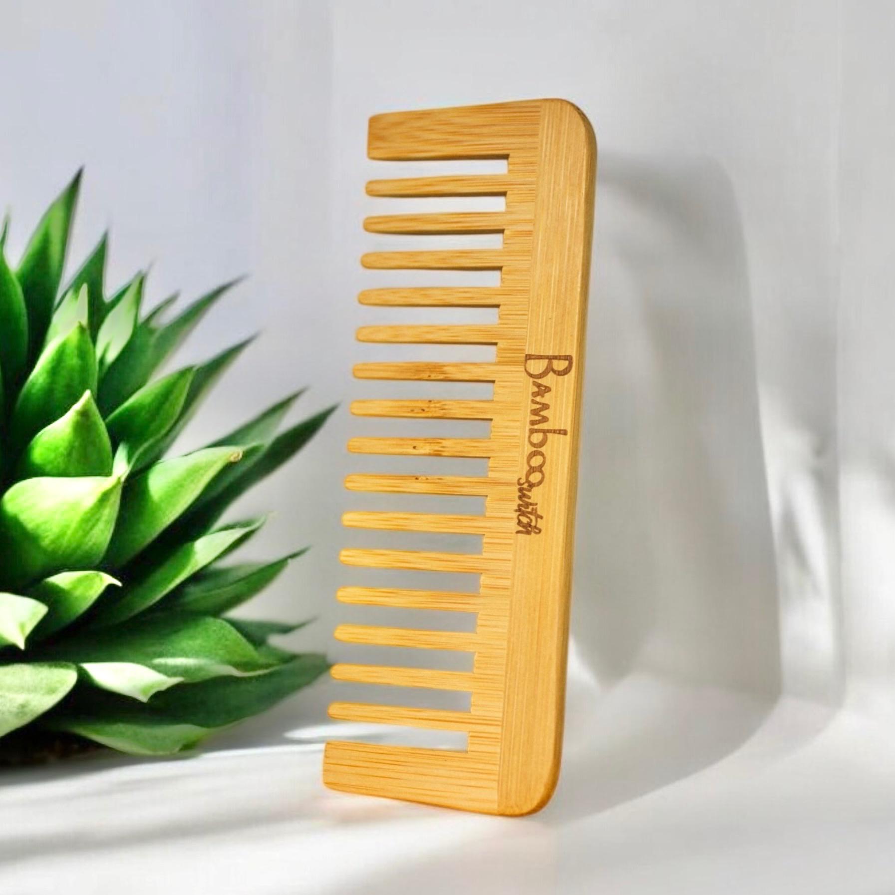 Bambus Breitzahn Entwirrungskamm | Natur Plastikfrei Lockiges Haar Kompostierbar Bambus Breitzahn Entwirrungskamm | Natur Plastikfrei Lockiges Haar Kompostierbar von Etsy - BambooSwitchShop