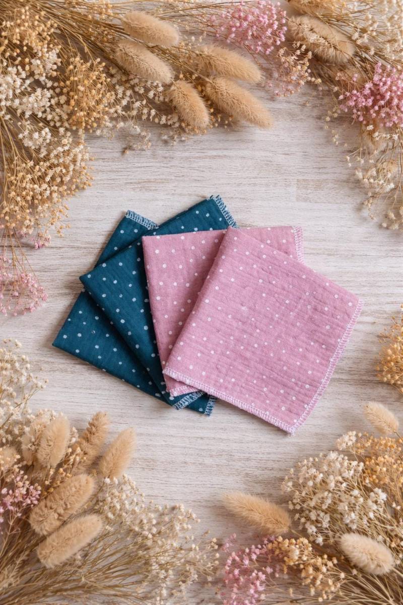 4 Nachhaltige Stofftaschentücher/Schweißtücher/ Allzwecktücher/ Wiederverwendbare Tücher von Etsy - Bastellieschen