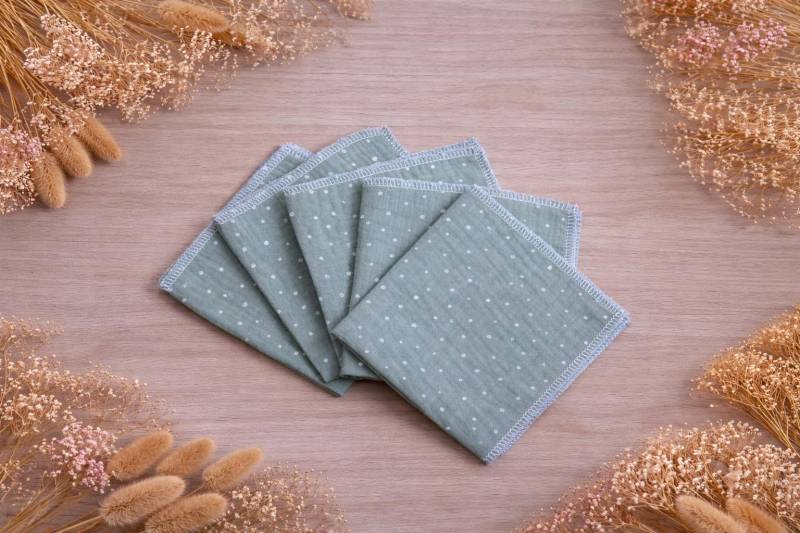 5 Stofftaschentücher/Schweißtücher/ Allzwecktücher/ Wiederverwendbare Tücher von Etsy - Bastellieschen