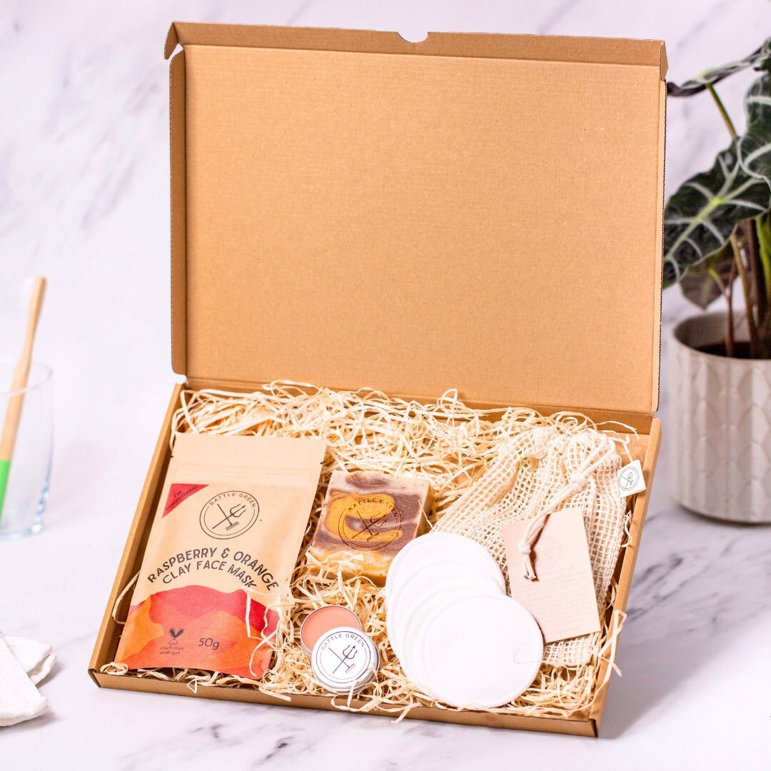 Natürliches Bad Und Körper Geschenkset - Self Care Home Spa Kit Veganes Kosmetik Geschenk Letterbox Umweltfreundliche Geschenkbox von Etsy - BattleGreenBox