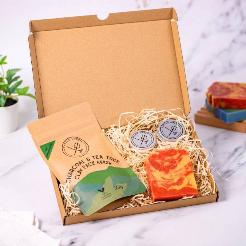 Natürliches Bade- Und Körpergeschenk-Set - Veganes Beauty-Briefkastengeschenk Umweltfreundliches Selbstpflegeset Plastikfreies Home-Spa-Kit von Etsy - BattleGreenBox