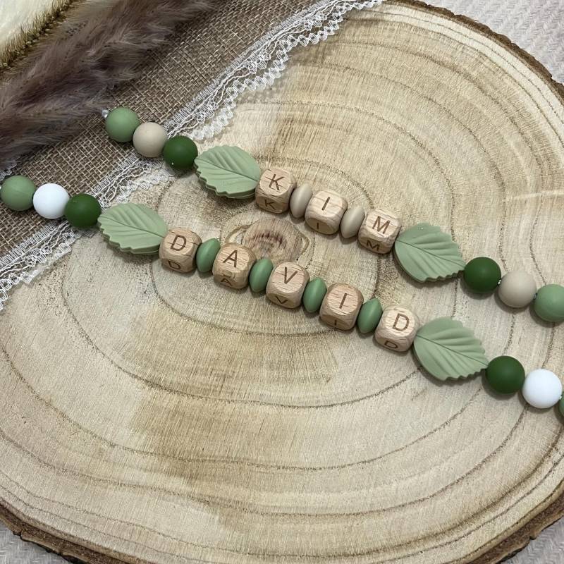 Catenella Porta Ciuccio Personalizzata Boho Baby Con Clip in Legno - Nome Della Catenella von Etsy - Bbabyboutiquee