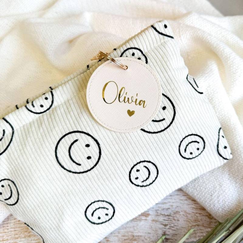 Geschenkset Smile | Kosmetiktasche Und Schlüsselanhänger Geschenk Zum Geburtstag Freundin, Schwester, Mama, Kollegin Geburtstagsgeschenk von Etsy - BeBonnieShop