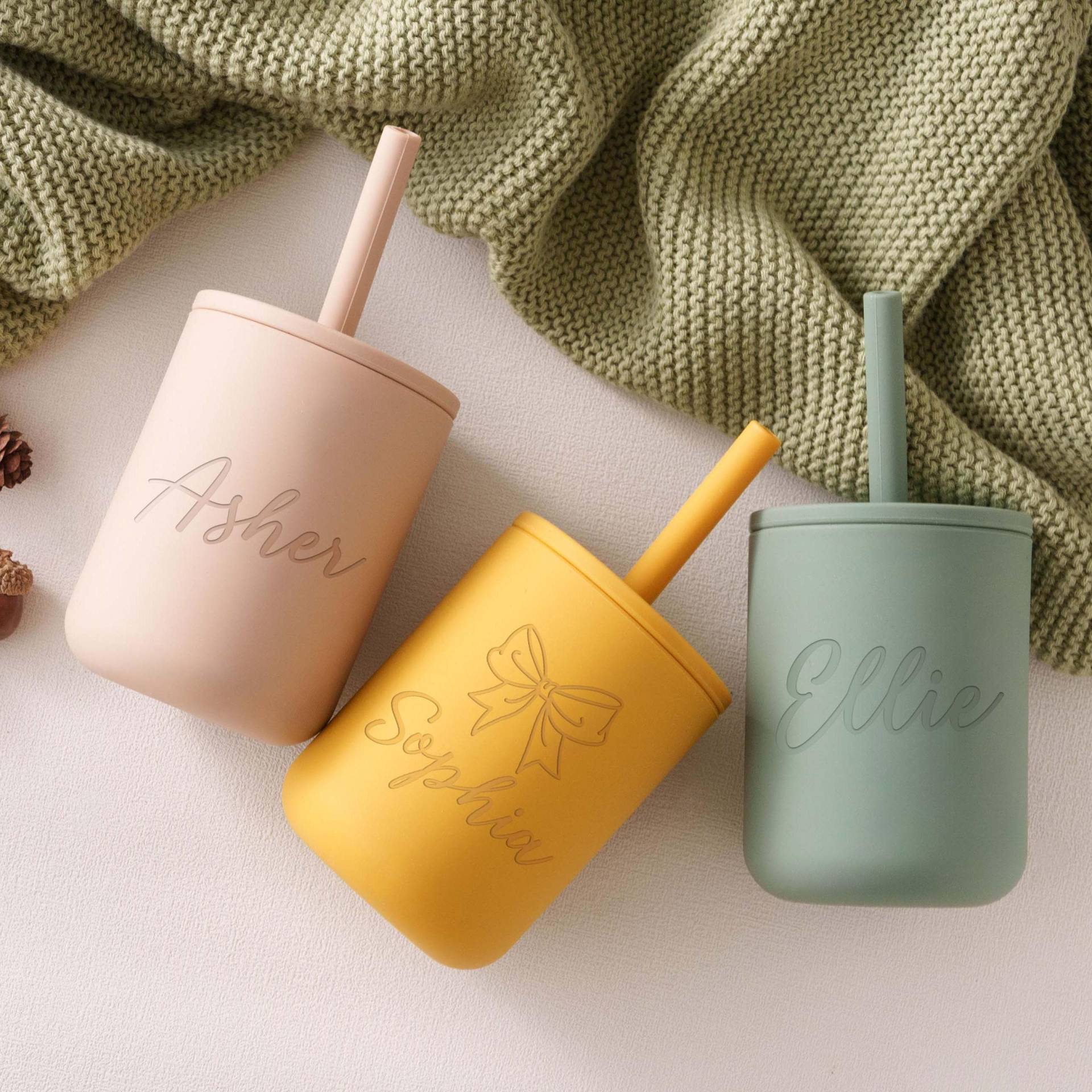 Personalisierte Silikon-Babytasse Mit Strohhalm 200Ml, Schulanfang, Trainingstasse Für Kleinkinder, Geschenk Den Ersten Geburtstag, Auslaufsichere von Etsy - BeWellGroup