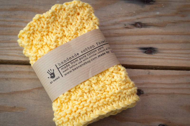 Handgefertigte Gestrickte Gesichtstuch | 100% Reine Baumwolle Für Empfindliche Haut Individuell Handgemacht Perfekt Unsere Natürlichen von Etsy - BeanAndBoy