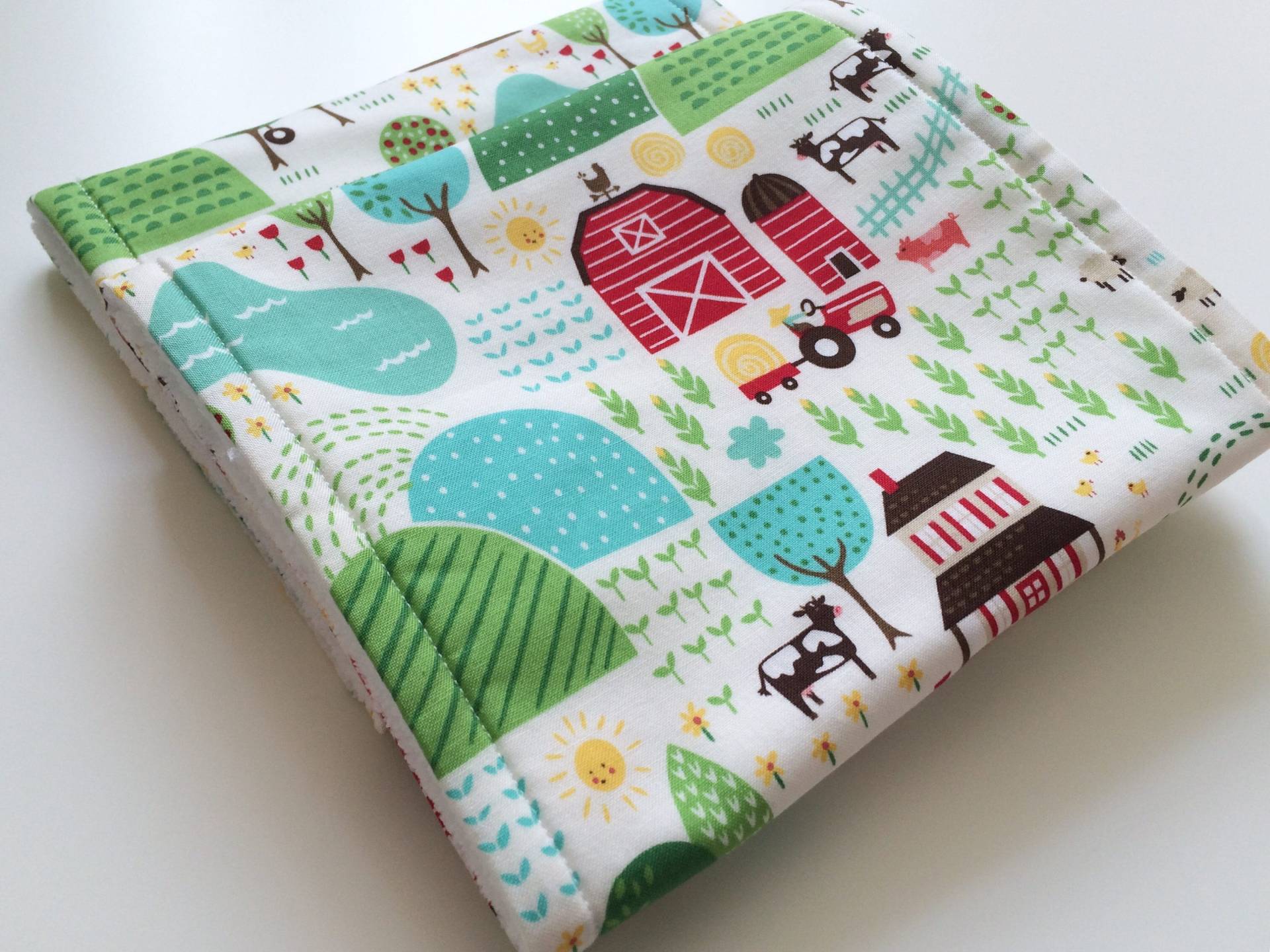 Bauernhof Leinen, Traktor Burpies, Country Szene Tücher, Musselin Alternative, Spucklappen, Saugfähige Babytücher, Neue Mama Essentials von Etsy - BearCubsStore