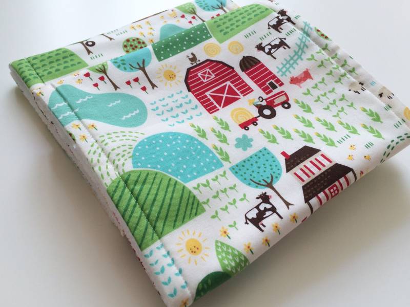 Bauernhof Leinen, Traktor Burpies, Country Szene Tücher, Musselin Alternative, Spucklappen, Saugfähige Babytücher, Neue Mama Essentials von Etsy - BearCubsStore