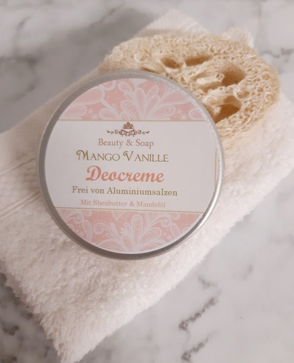 Deocreme Mango Vanille 50Ml Vegan+Alufrei, Neu Tiegel Besteht Aus 100% Recyeltem Material von Etsy - BeautyAndSoap