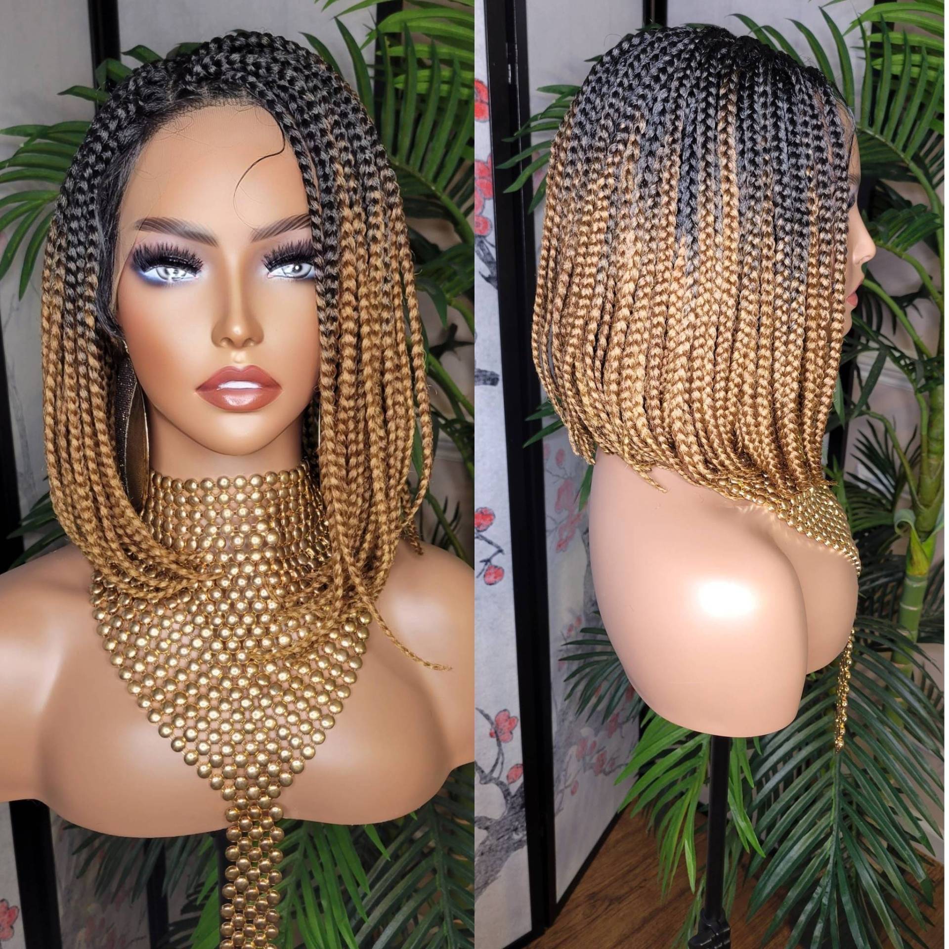 Perücke Ombre Erdbeerblond Braun Bob Box Braids Lace Flexible Scheitel Front Kurze Kleine Braid Glueless Perücke Ombre Erdbeerblond Braun Bob Box Braids Lace Flexible Scheitel Front Kurze Kleine Braid Glueless von Etsy - Beautyblessings6