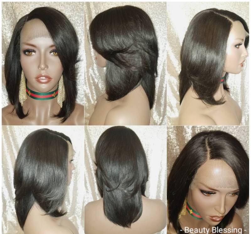 Wig Wrap Style Layered Persian Remy 100% Echthaar Spitze Perücke Mode von Etsy - Beautyblessings6
